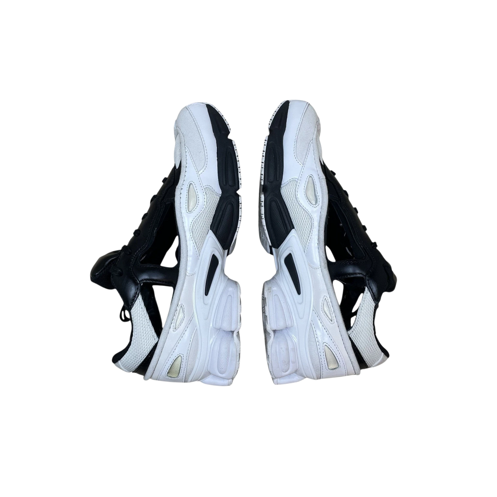 Zenno Archive Adidas x Raf Simons Ozweego Replicant sneakers in black and cream with cutout design
