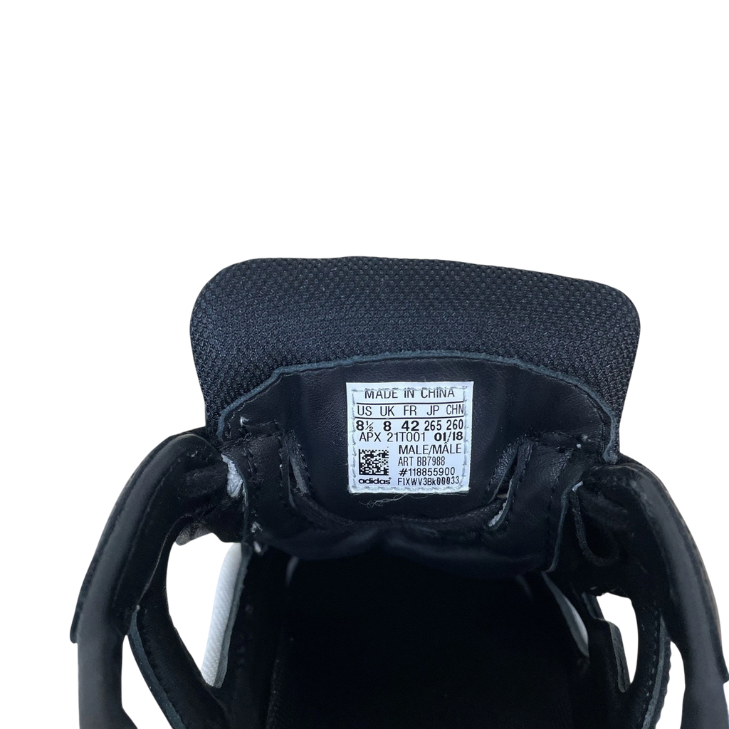 Zenno Archive Adidas x Raf Simons Ozweego Replicant sneaker size label showing US 8.5 and manufacturing details
