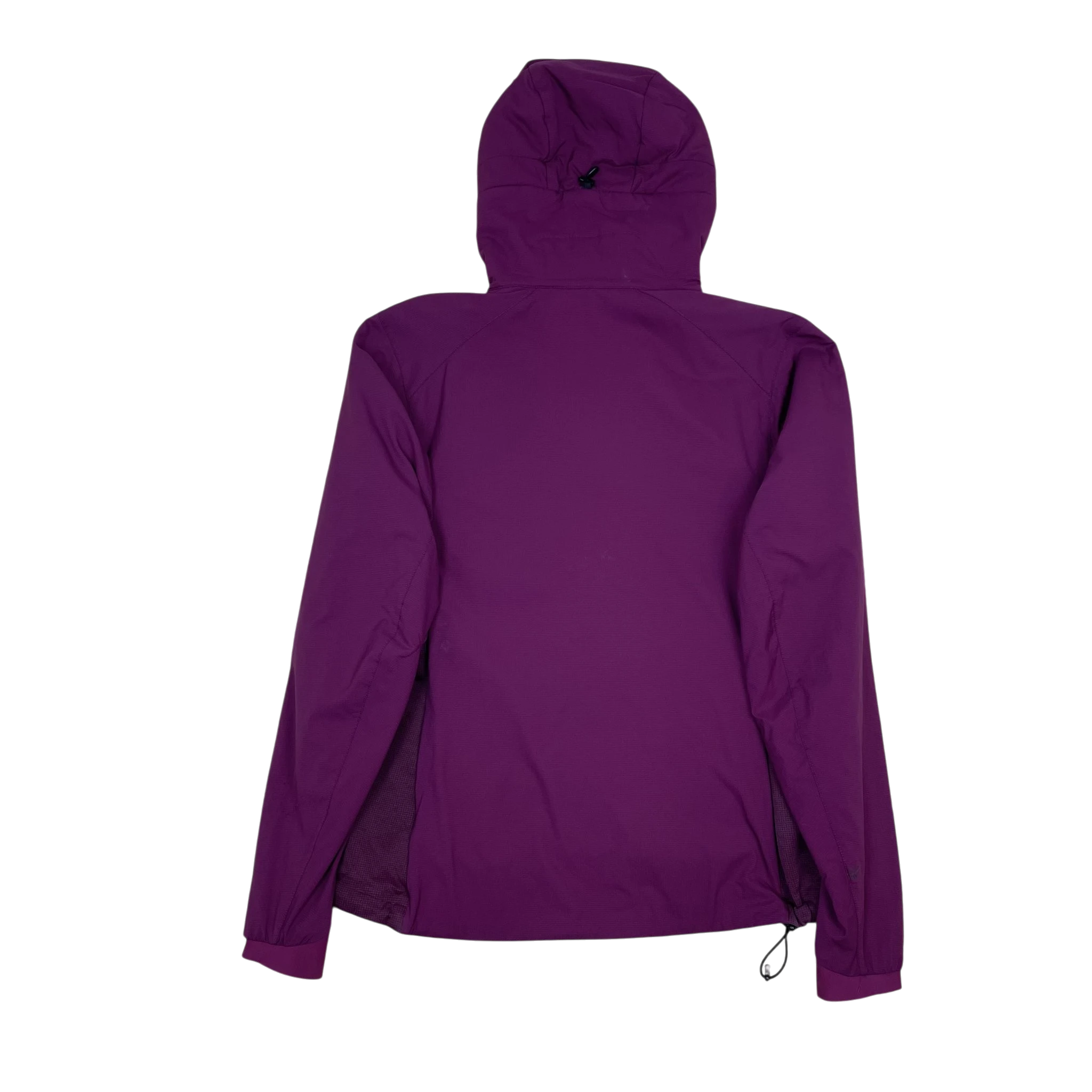 Zenno Archive Arc'teryx Women's Atom LT hooded jacket in purple, back view showing technical outdoor design