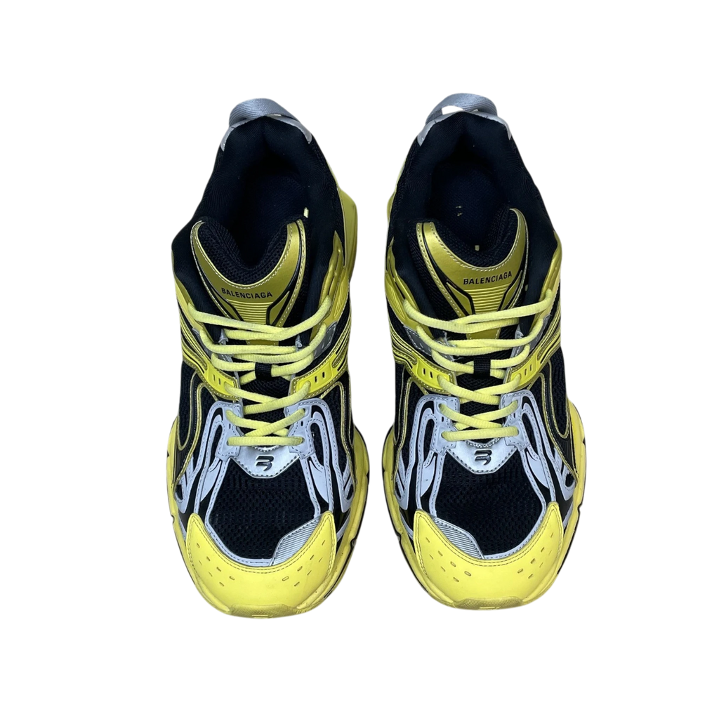Zenno Archive Balenciaga X-Pander sneakers in yellow and black with a technical mesh and metallic finish