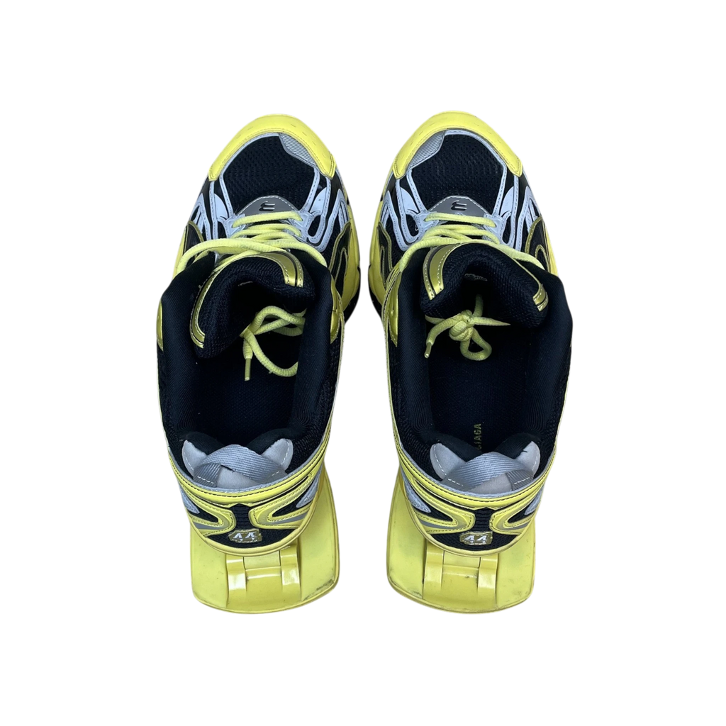 Zenno Archive Balenciaga X-Pander sneakers in yellow and black with a distinctive suspended heel design