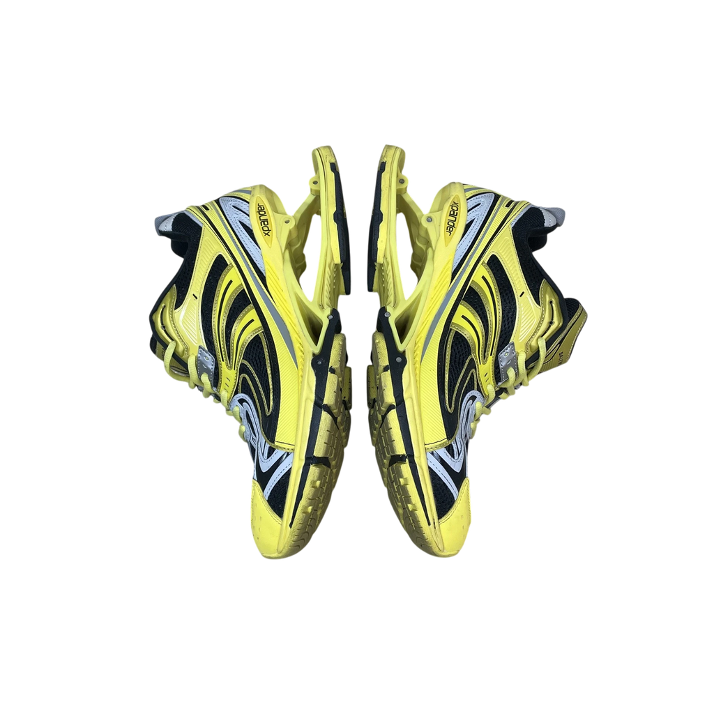 Zenno Archive Balenciaga X-Pander sneakers in yellow and black with a unique suspended heel design