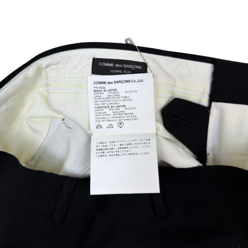 Zenno Archive Comme Des Garcons Homme Plus wool pants interior care label and brand tag