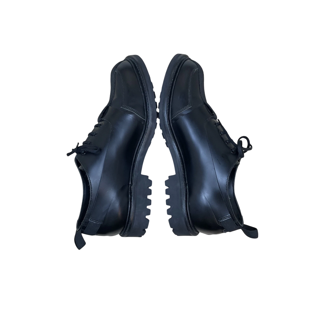 Zenno Archive Craig Green x Grenson black leather Oxford Derby shoes with chunky lug soles and lace-up closure.