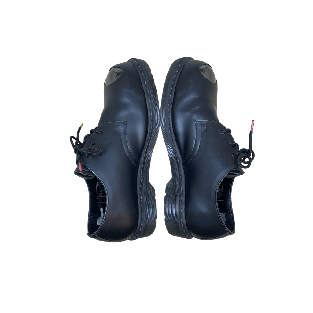 Zenno Archive Dr Martens x Sex Pistols 1461 black leather shoes with exposed metal toe caps and lace-up closure