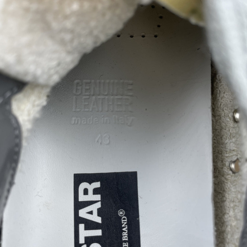 Zenno Archive Golden Goose Super Star sneaker interior showing genuine leather and made in Italy stamp in size 43