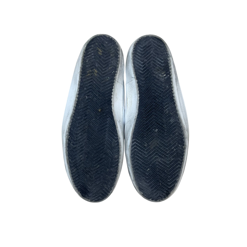 Zenno Archive Golden Goose Super Star sneakers showing the worn black herringbone rubber outsoles