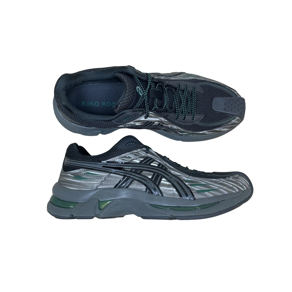 Zenno Archive Kiko Kostadinov x ASICS Gel-Flammae sneakers in grey and black with metallic accents