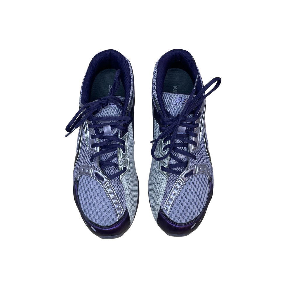 Zenno Archive Kiko Kostadinov Asics Gel Sokat Infinity sneakers in lavender grey and purple mesh with metallic details