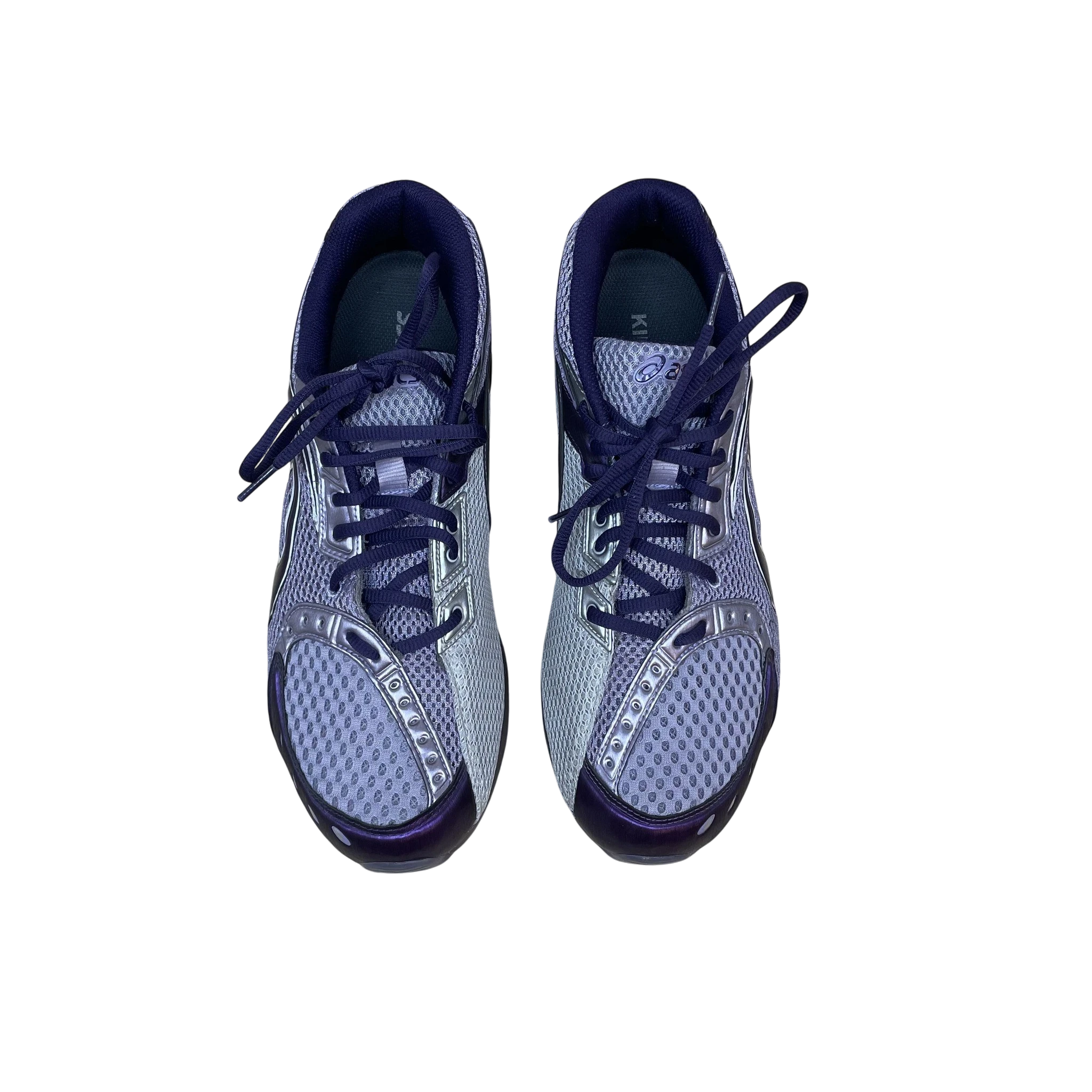 Zenno Archive Kiko Kostadinov Asics Gel Sokat Infinity sneakers in lavender grey and purple mesh with metallic details