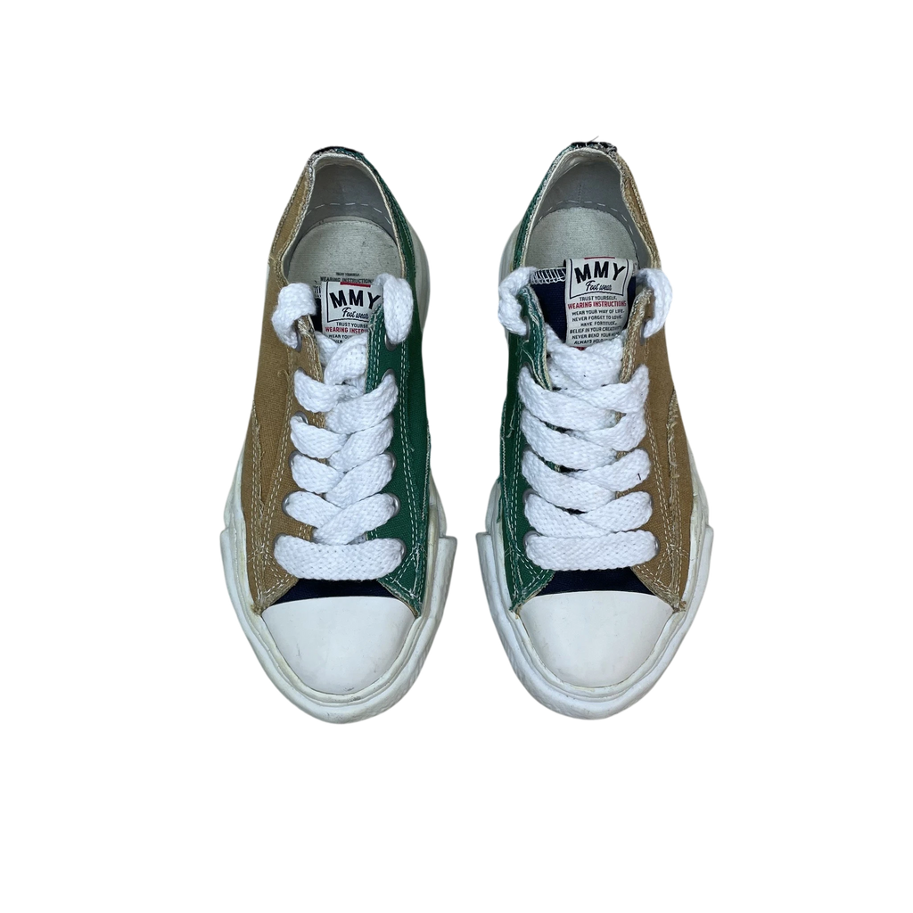 Zenno Archive Maison Mihara Yasuhiro overdyed low-cut canvas sneakers with signature chunky white original soles