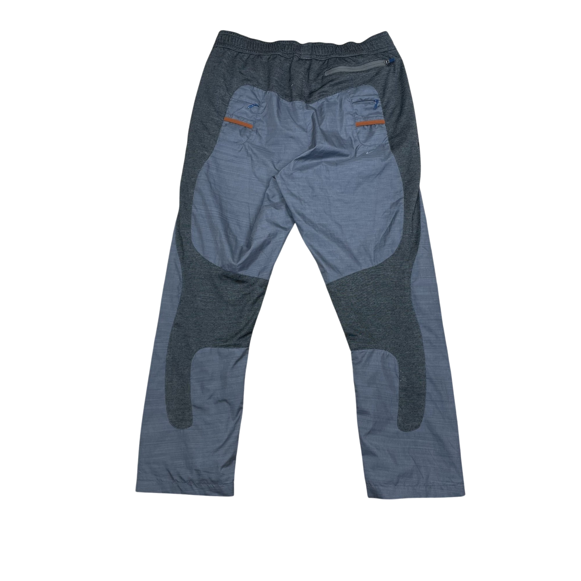 Zenno Archive Nike x Undercover Gyakusou 2011 grey technical running pants with contrast panels and zipper pockets