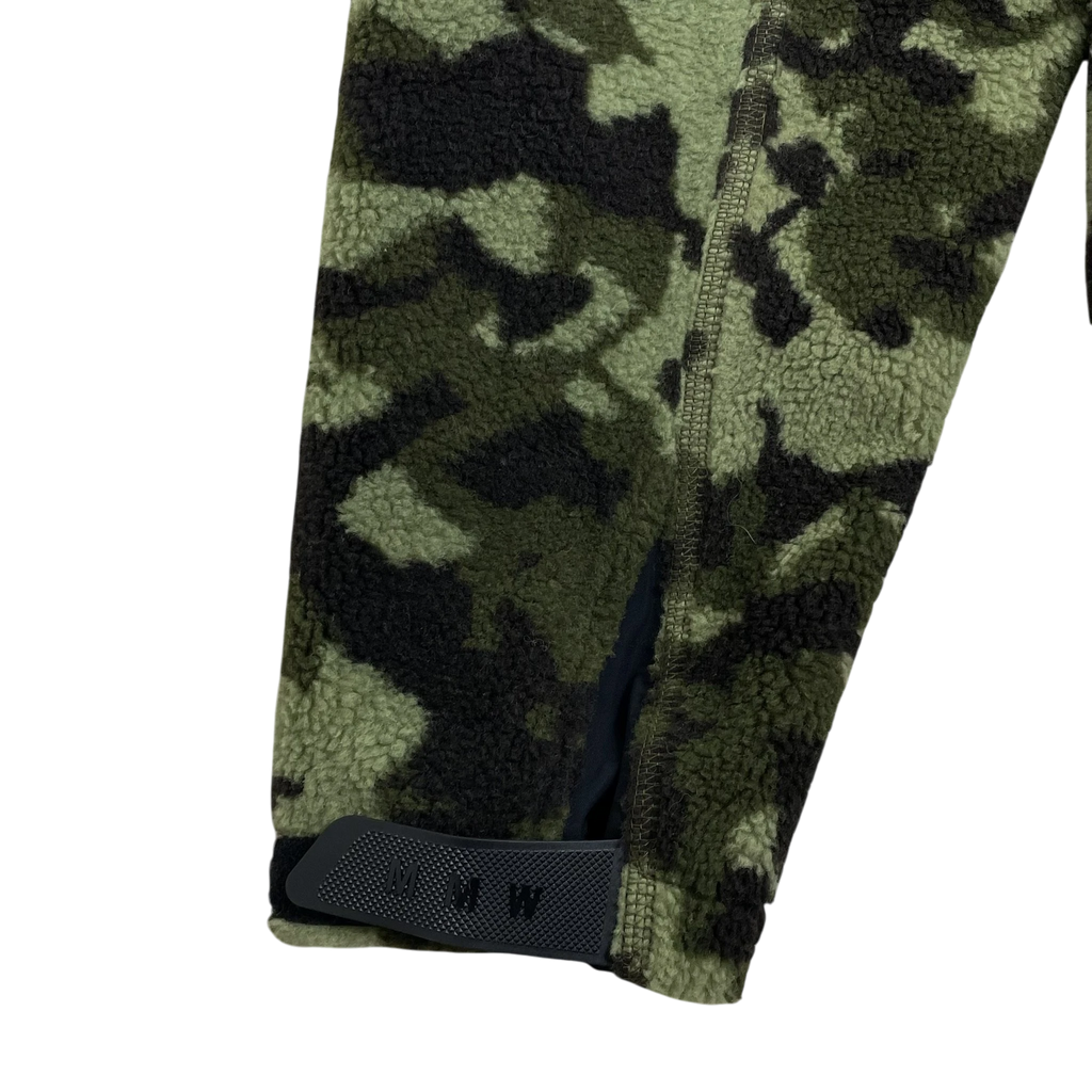 Zenno Archive Nike x MMW SS19 fleece jacket sleeve in green and black camouflage with MMW branded cuff detail