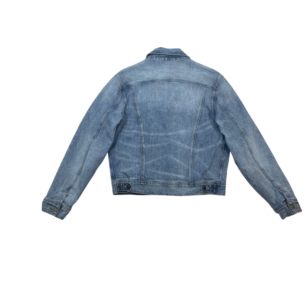 Zenno Archive Polo Ralph Lauren x Naiomi Glasses light wash denim trucker jacket, back view.
