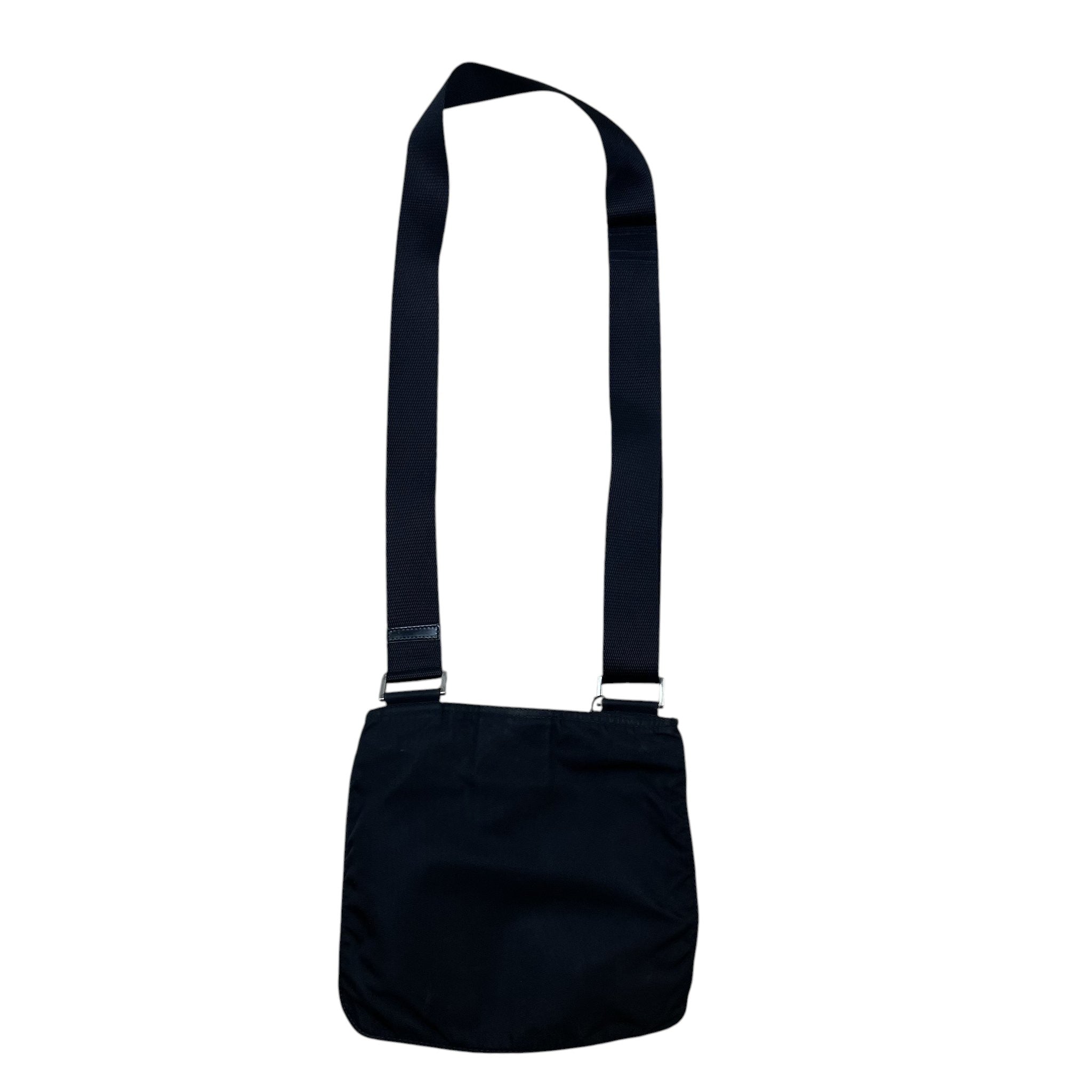 Zenno Archive black Prada nylon cross body bag with adjustable shoulder strap