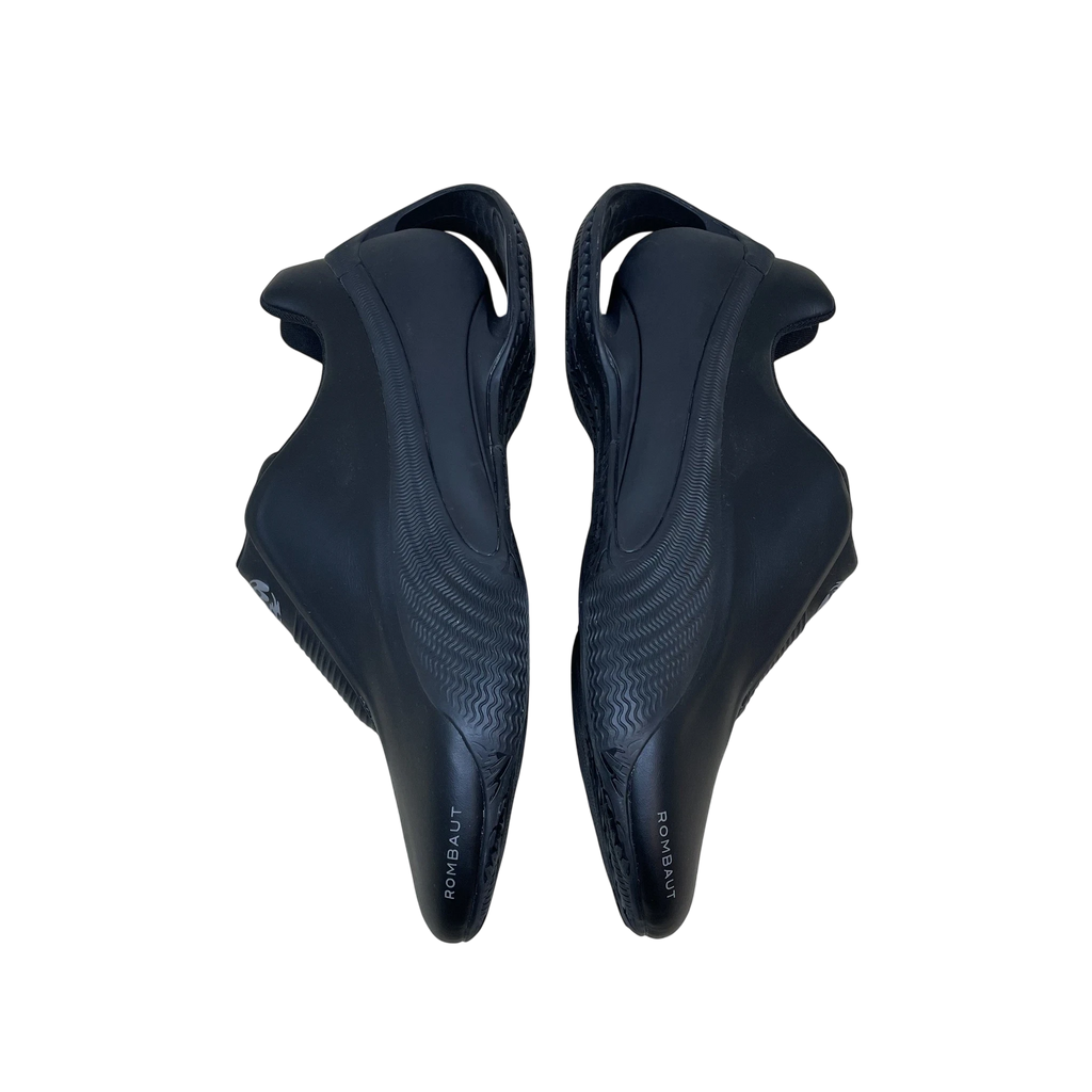 Zenno Archive Puma x Rombaut Levitation sneakers in black with a unique cutout heel design and textured toe detail.