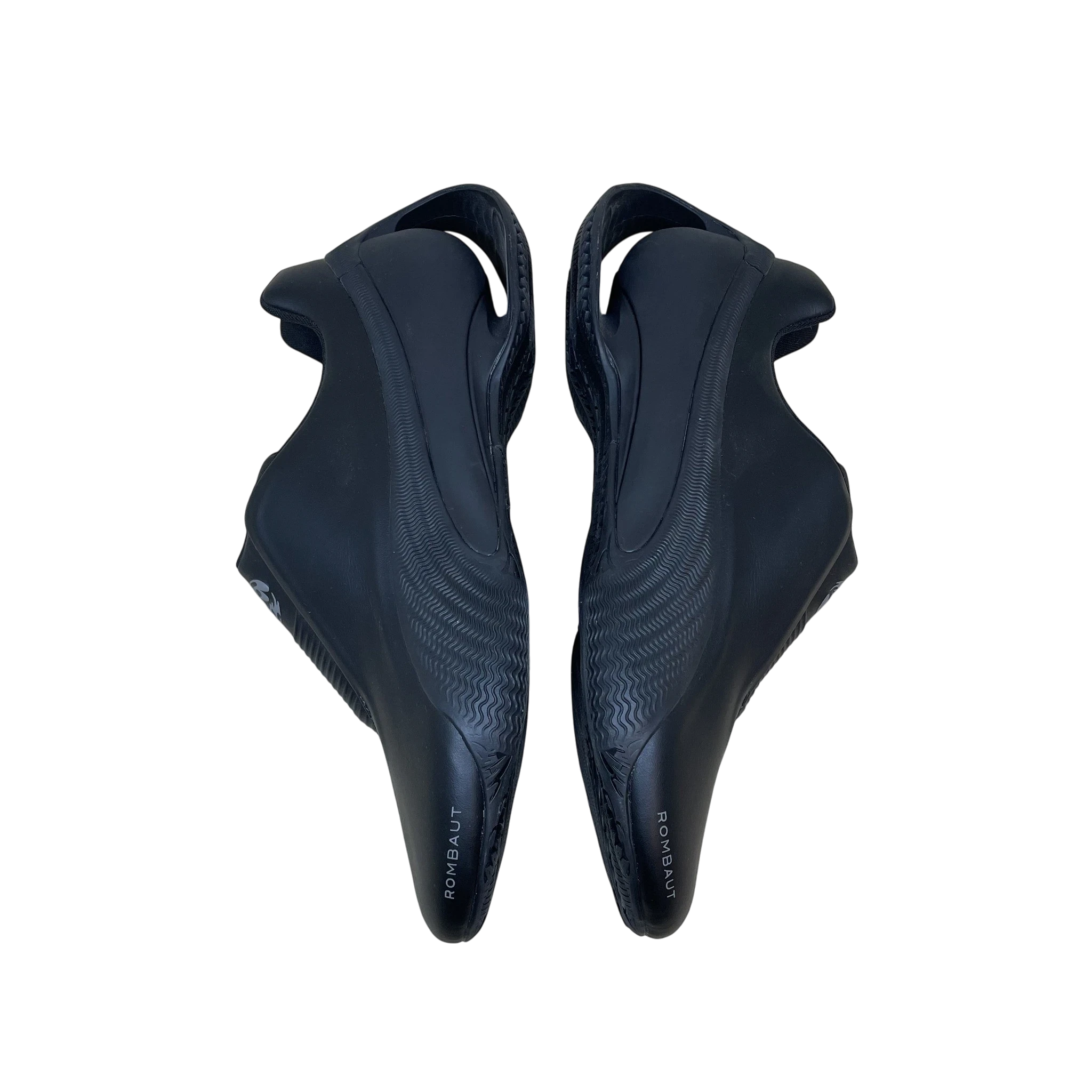 Zenno Archive Puma x Rombaut Levitation sneakers in black with a unique cutout heel design and textured toe detail.