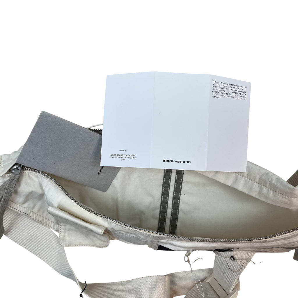 Zenno Archive Rick Owens DRKSHDW ivory canvas belt bag with original tags and care documentation