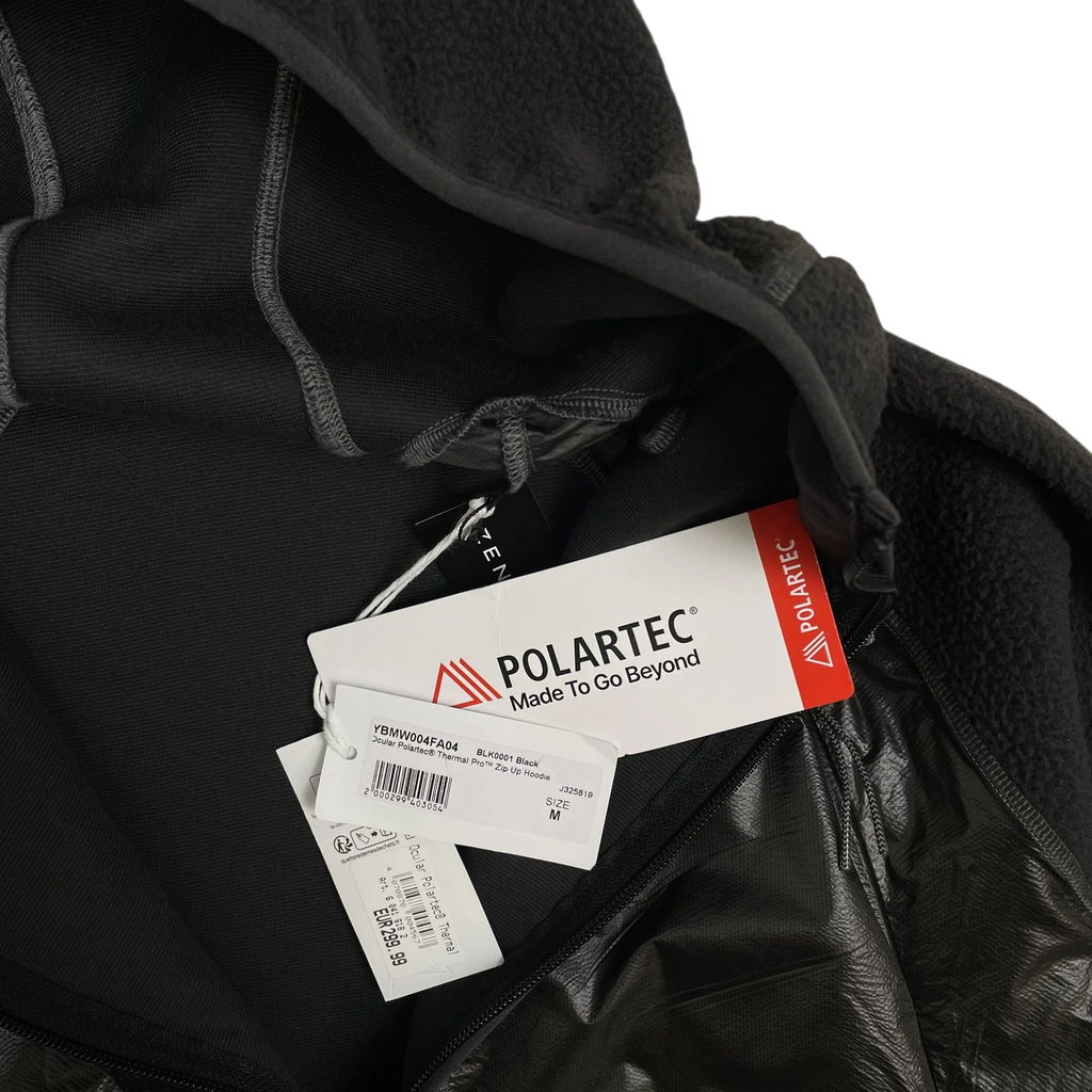 Zenno Archive ROA Ocular Polartec Thermal Pro black zip-up hoodie with brand tags attached