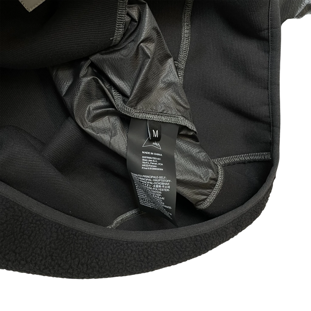 Zenno Archive ROA Ocular Polartec Thermal Pro black zip up hoodie interior label showing size M and fabric details
