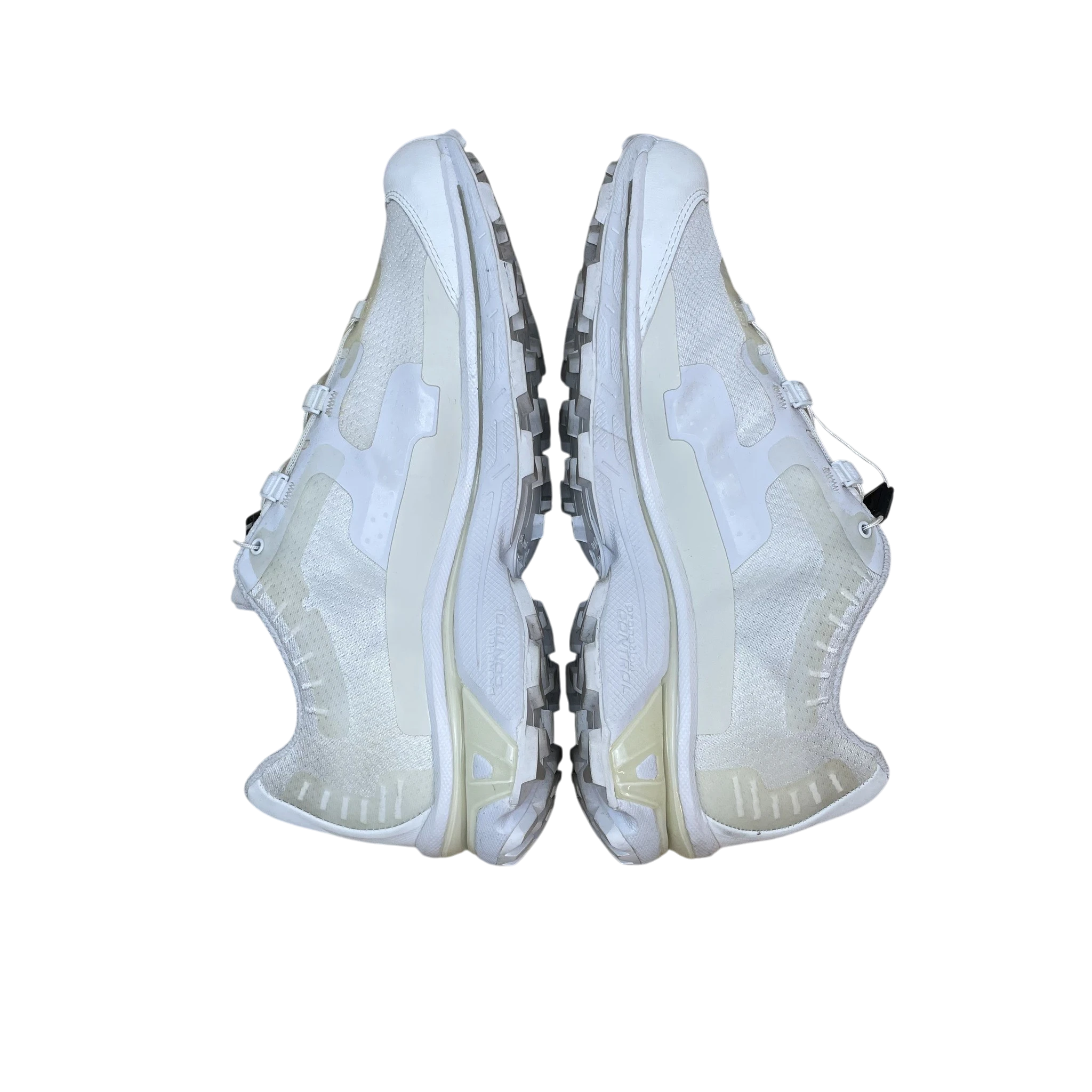 Zenno Archive Salomon x 11 By Boris Bidjan Saberi Bamba 5 sneakers in white with technical mesh and rubber details.