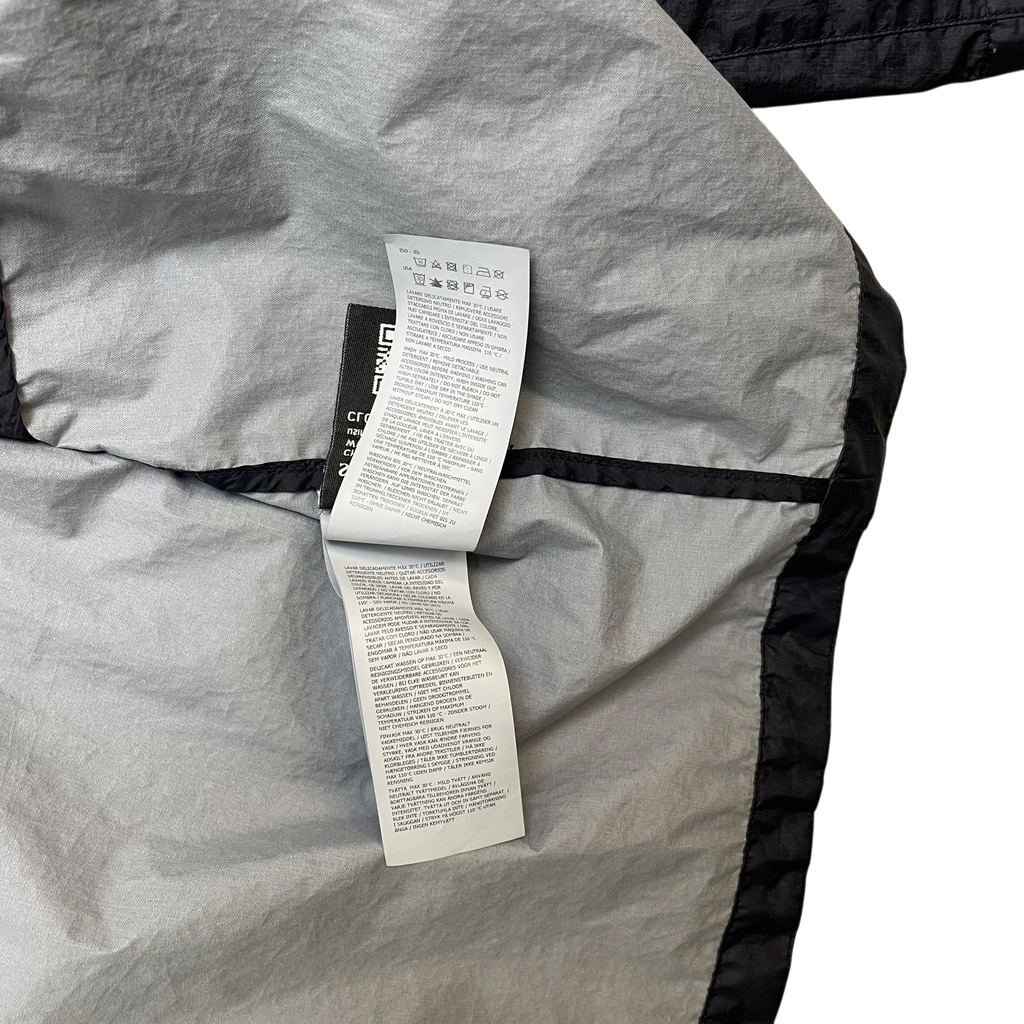 Zenno Archive Stone Island Membrana 3L TC overshirt interior care label and grey technical fabric lining