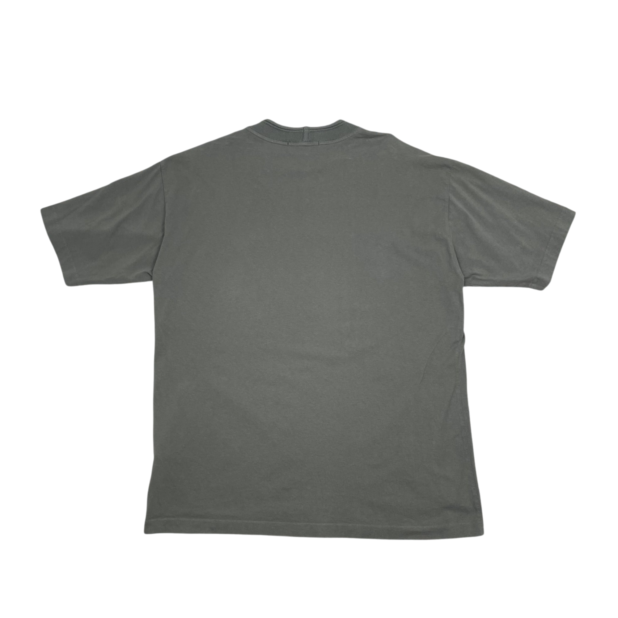Zenno Archive Stone Island olive green short sleeve cotton t-shirt, back view