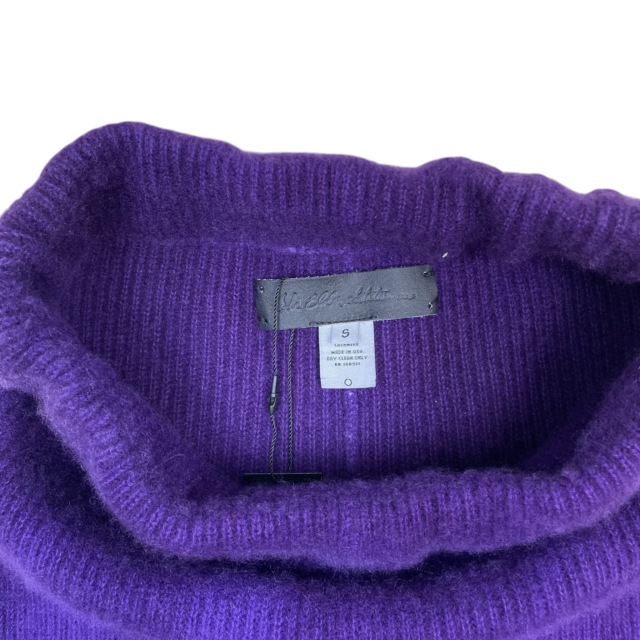 Zenno Archive The Elder Statesman purple cashmere pants with ribbed waistband and size small label