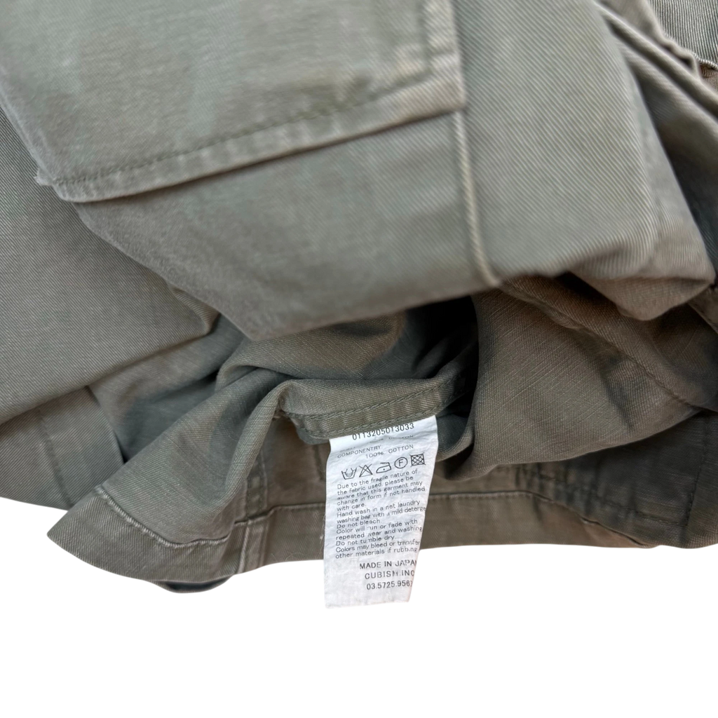 Zenno Archive Visvim SS15 Kilgore military jacket green cotton care label and interior detail