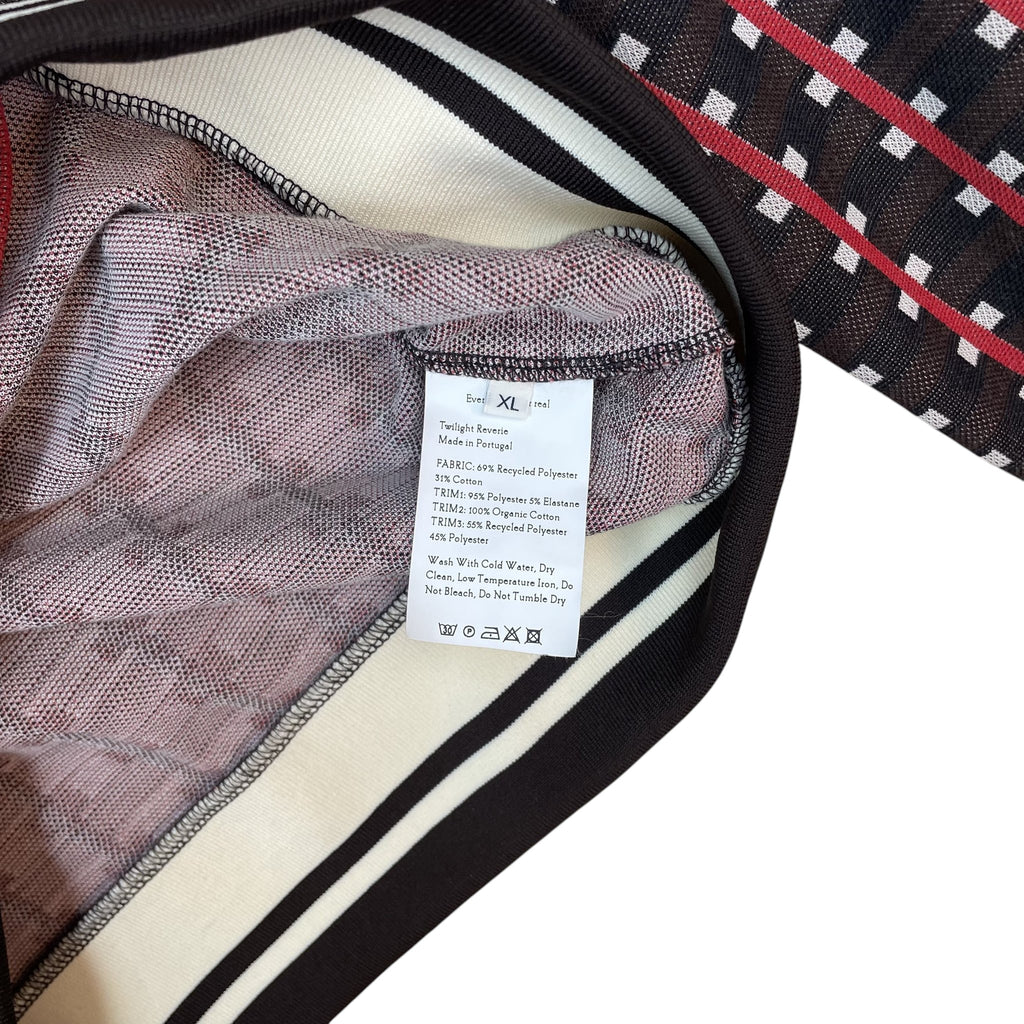 Zenno Archive Wales Bonner Power track jacket interior label showing fabric composition and care instructions