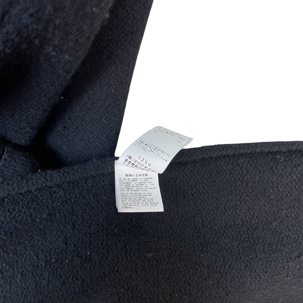 Zenno Archive Yohji Yamamoto Pour Homme black wool coat interior care and material label tag